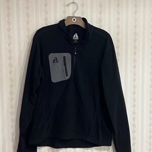 Eddie Bauer Black and Gray Men's Quarter-Zip Pullover